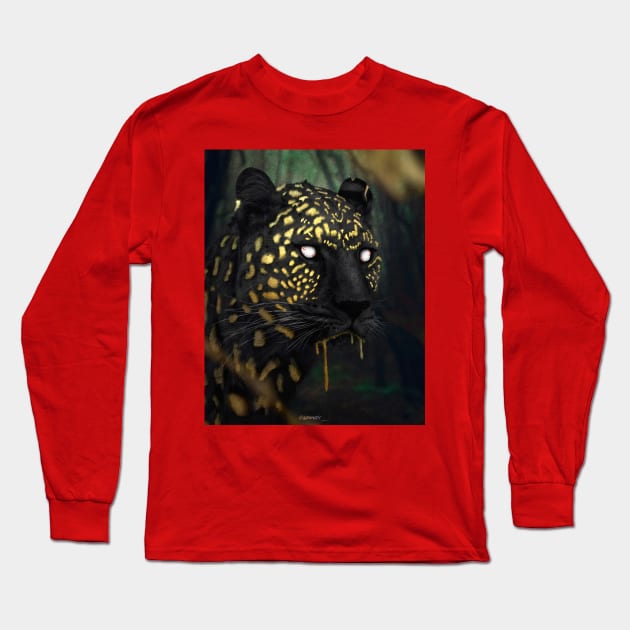 Golden cheetah Long Sleeve T-Shirt by sidomatic